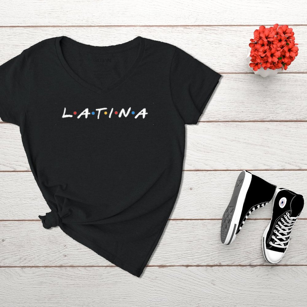 L*A*T*I*N*A - Friends inspired black tee shirt - available in multiple sizes